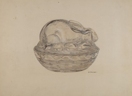 Covered Rabbit Dish, 1935/1942.
