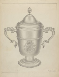 Silver Cup with Cover, c. 1937.