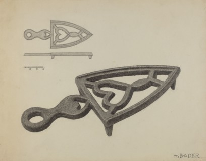 German Flat-iron Holder, c. 1938.