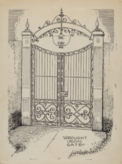Wrought and Cast Iron Gates, c. 1936.