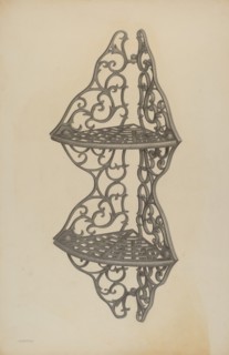 Corner Shelf Bracket, c. 1940.
