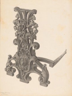 Andiron (one of pair), c. 1939.