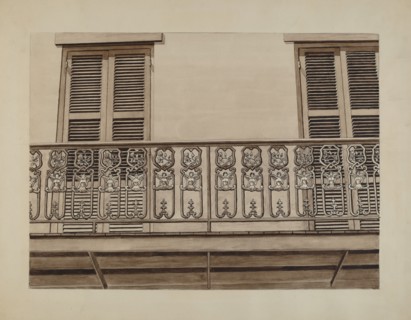 Cast Iron Balcony Rail, c. 1936.