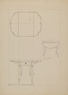 Oval Table Drop Leaf, 1935/1942.