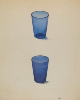 Whiskey Glasses (Cobalt), c. 1937.