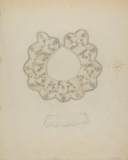 Embroidered Linen Collar, c. 1936.
