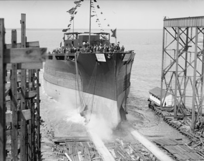 Launching of U.S.S. Texas, 1912. Creator: Harris & Ewing.
