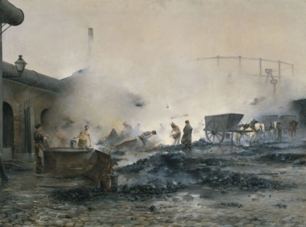 Courcelles gas plant, 1884.