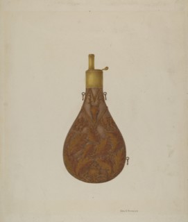 Bronze Powder Flask, c. 1939.