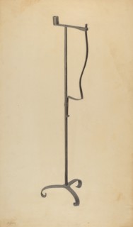 Rush and Candle Stand, c. 1938.