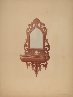 Mahogany Shaving Mirror, c. 1939.