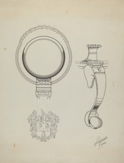 Silver Tankard: Details, c. 1938.