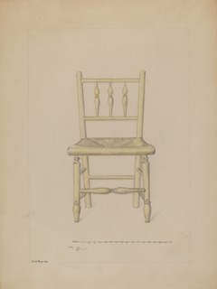 Small Rush Bottom Chair, c. 1936.