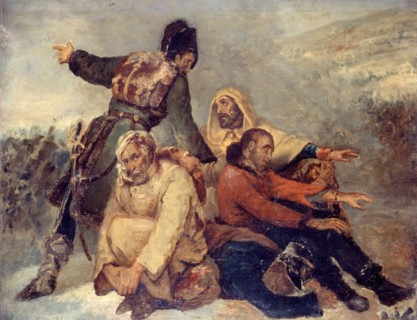 Four army soldiers confused, c1826.
