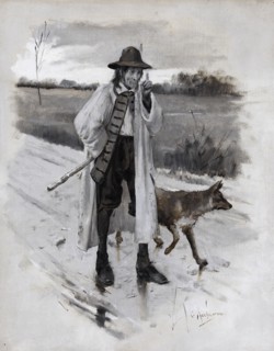 Man and beast, c1886.