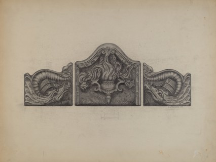 Coal Grate for Fireplace, 1937.