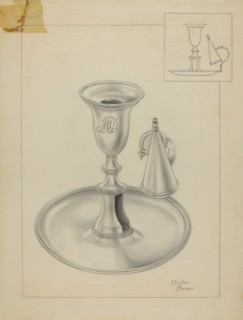 Silver Candlestick Holder, c. 1936.