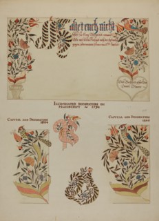 Pa. German Fractur Designs, c. 1937.