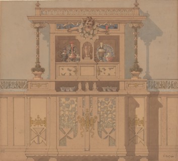 Design for Breakfront, 1900.