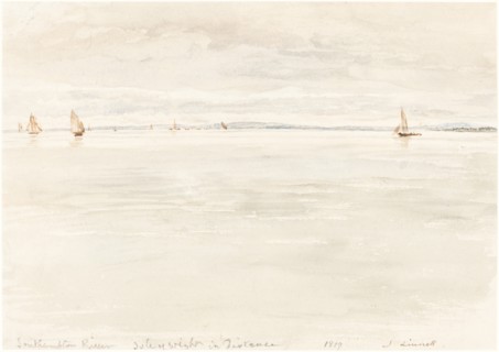 Sailboats on Southampton River, 1819. Creator: John Linnell the Elder.
