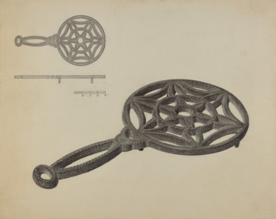 Pa. German Flat-iron Holder, c. 1938.