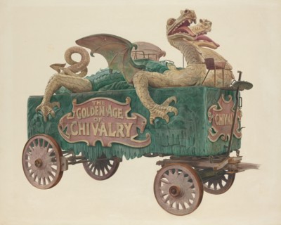 Age of Chivalry Circus Wagon, c. 1938.
