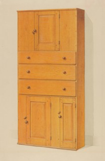Shaker Cupboard with Drawers, c. 1936.