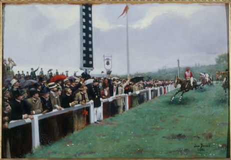 Longchamp races; finishing post, 1886.