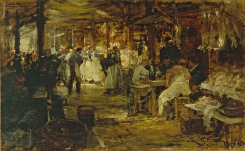 The Madeleine market, c1890.