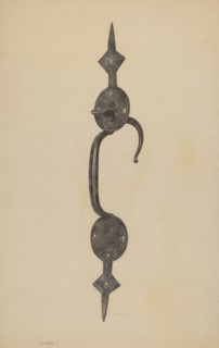 Door Handle with Thumb Press, c. 1939.