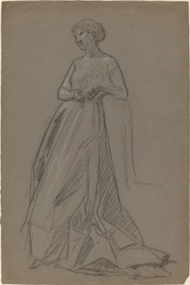 Standing Woman Leaning on Her Elbow, 1890s.