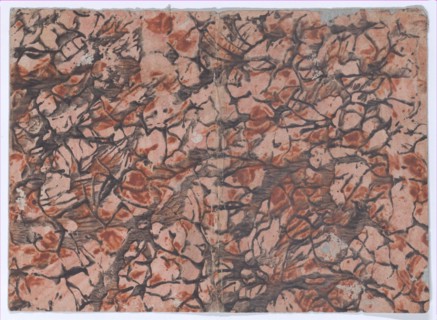 Book cover with marbled pattern, 19th century.