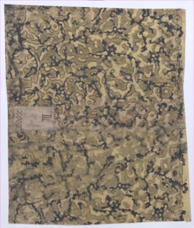 Book cover with marbled pattern, 19th century.