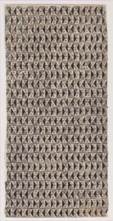 Sheet with pattern of triangles, 19th century.