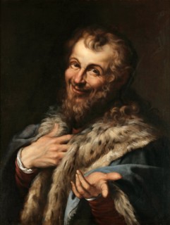 Democritus, c. 1596. Creator: Carracci, Agostino (1557-1602).