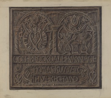 Pa. German Stove Plate, 1935/1942.
