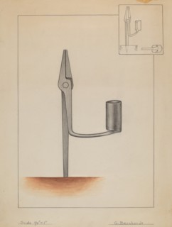 Rush Burner Candle Holder, c. 1936.