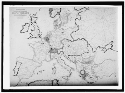Map of Europe, between 1913 and 1917. Creator: Harris & Ewing.