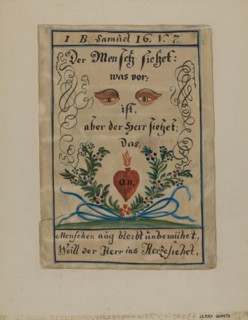 Pa. German Illustrated Fractur, c. 1939.