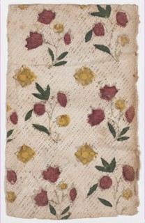 Sheet with overall floral pattern, 19th century.