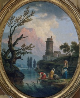 Landscape with washerwomen, 1789.