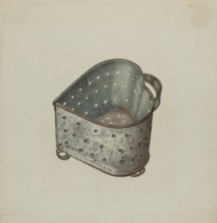 Pa. German Cheese Strainer, c. 1940.