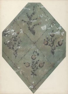 Hand Painted Wall (Detail), c. 1940.