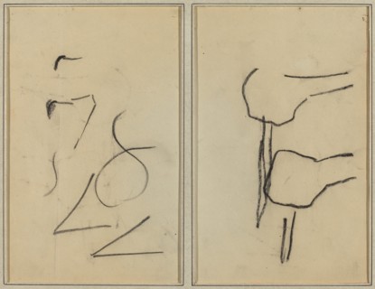 Scribbles; Two Shapes [verso], 1884-1888.