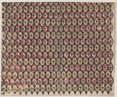 Sheet with overall diamond pattern, 19th century.