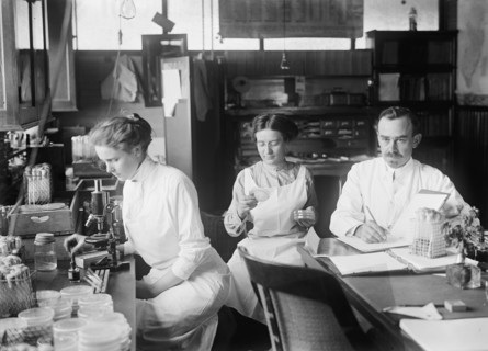 Bacteriology - Dr. George Stiles, 1912. Creator: Harris & Ewing.