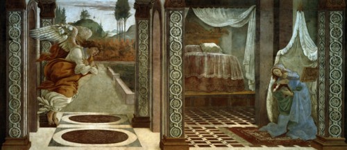 The Annunciation, 1481. Creator: Botticelli, Sandro (1445-1510).