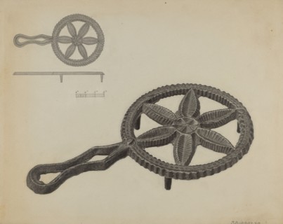 Pa. German Flatiron Holder, c. 1938.