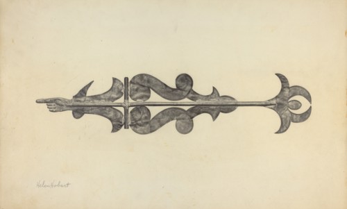 Weather Vane - Scroll with Index, c. 1938.