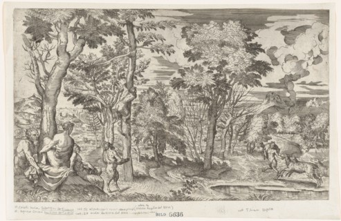 Satyrs in a Landscape (after Titian), ca. 1550-60.